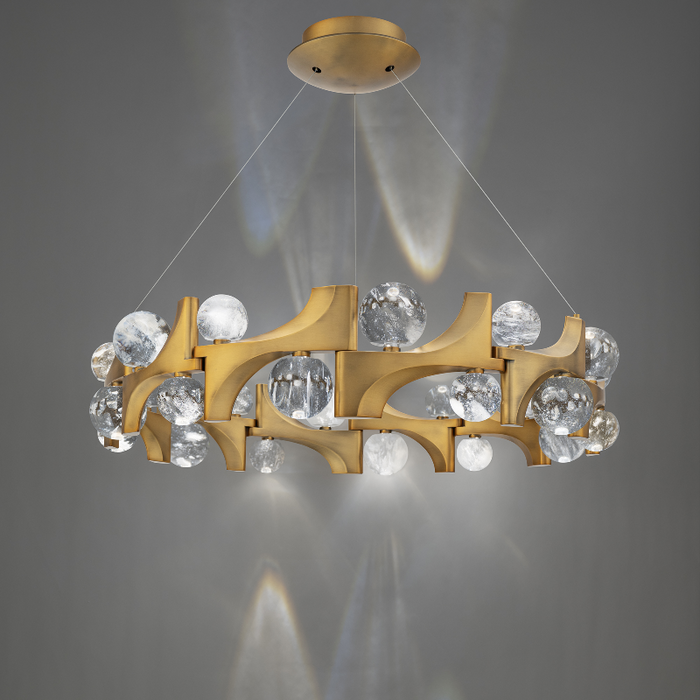 Schonbek Beyond BPD45536 Amorina 1-lt 36" LED Pendant, CCT Selectable - Aged Brass