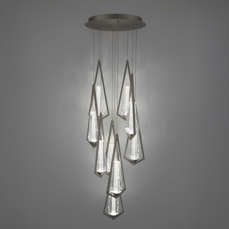 Schonbek Beyond BPD66209 Devotion 9-lt 17" LED Pendant, CCT Selectable - Satin Nickel