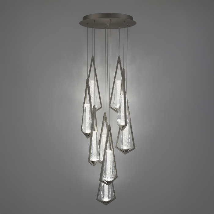 Schonbek Beyond BPD66209 Devotion 9-lt 17" LED Pendant, CCT Selectable - Satin Nickel