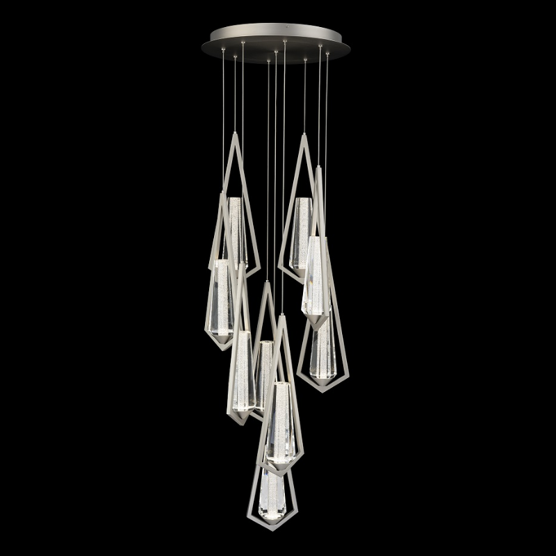 Schonbek Beyond BPD66209 Devotion 9-lt 17" LED Pendant, CCT Selectable - Satin Nickel