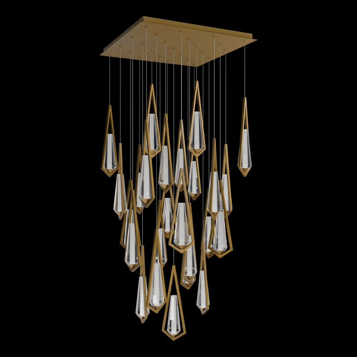 Schonbek Beyond BPD66225S Devotion 25-lt 28" LED Pendant, CCT Selectable - Aged Brass