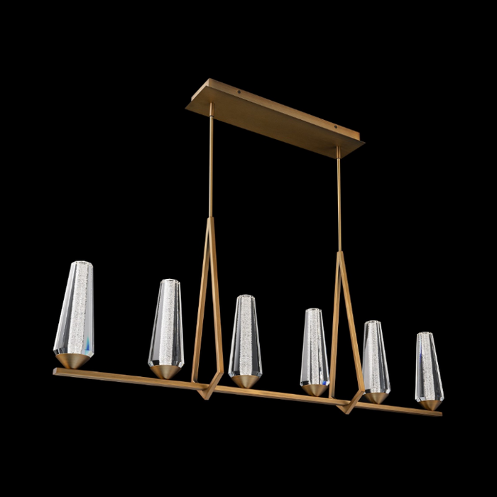 Schonbek Beyond BPD66247 Devotion 6-lt 47" LED Pendant, CCT Selectable - Aged Brass