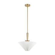 Alora Mood PD497016 Bridgette 1-lt 16" Pendant - Brushed Gold/Folded White