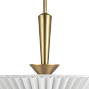 Alora Mood PD497016 Bridgette 1-lt 16" Pendant - Brushed Gold/Folded White