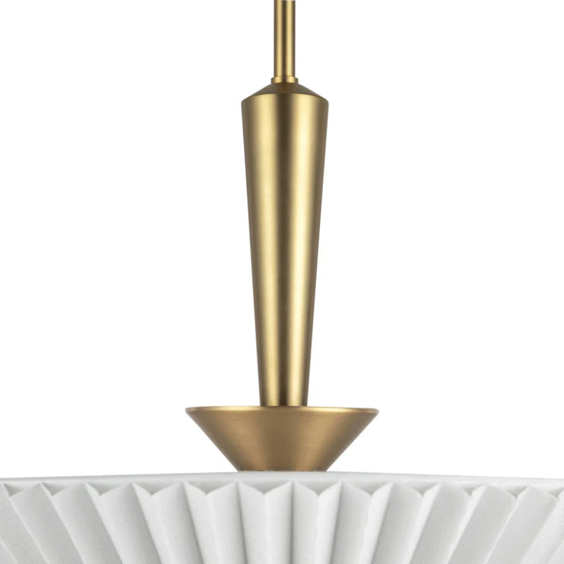 Alora Mood PD497016 Bridgette 1-lt 16" Pendant - Brushed Gold/Folded White