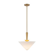 Alora Mood PD497016 Bridgette 1-lt 16" Pendant - Brushed Gold/White Linen
