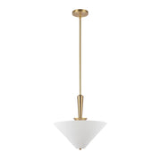 Alora Mood PD497016 Bridgette 1-lt 16" Pendant - Brushed Gold/White Linen