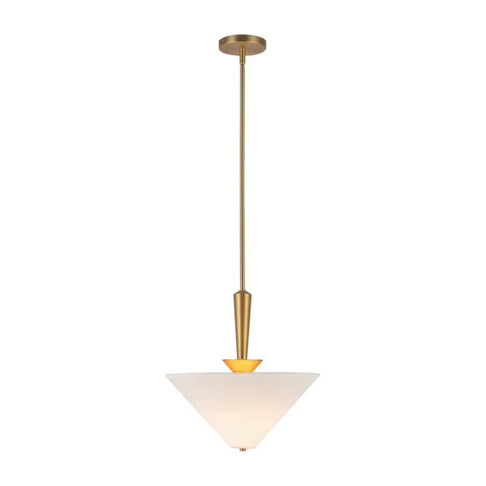 Alora Mood PD497016 Bridgette 1-lt 16" Pendant - Brushed Gold/White Linen