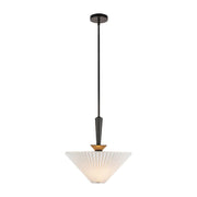 Alora Mood PD497016 Bridgette 1-lt 16" Pendant - Matte Black/Folded White