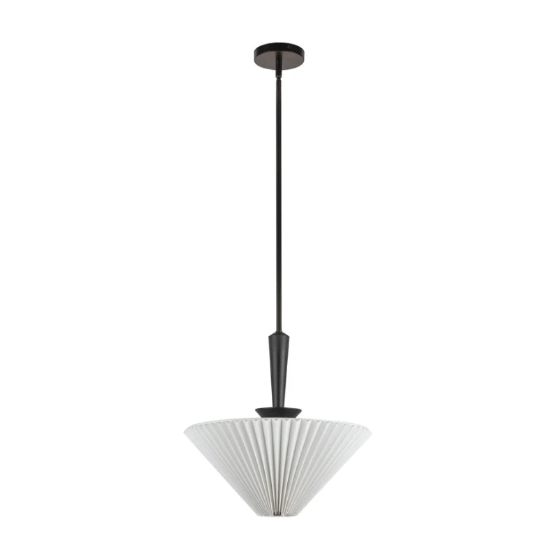 Alora Mood PD497016 Bridgette 1-lt 16" Pendant - Matte Black/Folded White