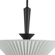 Alora Mood PD497016 Bridgette 1-lt 16" Pendant - Matte Black/Folded White