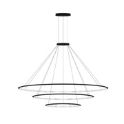 Bover Circular S/3L 3-lt 119" LED Pendant, Inward Light-Black