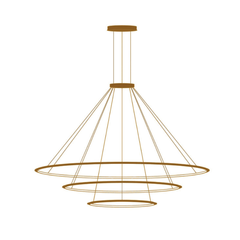 Bover Circular S/3L 3-lt 119" LED Pendant, Inward Light-Gold