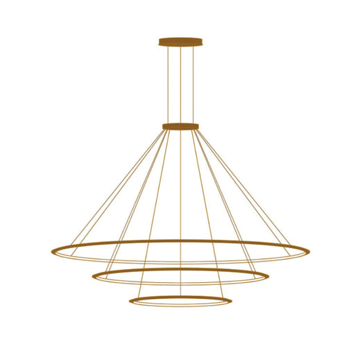 Bover Circular S/3L 3-lt 119" LED Pendant, Inward Light-Gold