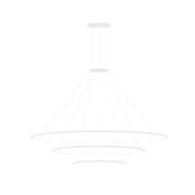 Bover Circular S/3L 3-lt 119" LED Pendant, Inward Light-White