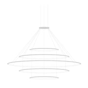 Bover Circular S/5L 5-lt 119" LED Pendant, Inward Light-White