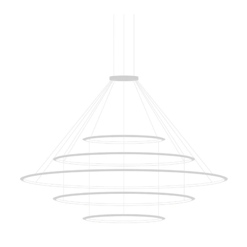 Bover Circular S/5L 5-lt 119" LED Pendant, Inward Light-White