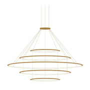 Bover Circular S/5L 5-lt 119" LED Pendant, Inward Light-Gold