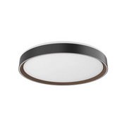 Kuzco FM43920-5CCT Essex 1-lt 20" LED Flush Mount, 5CCT Selectable - Black/Walnut
