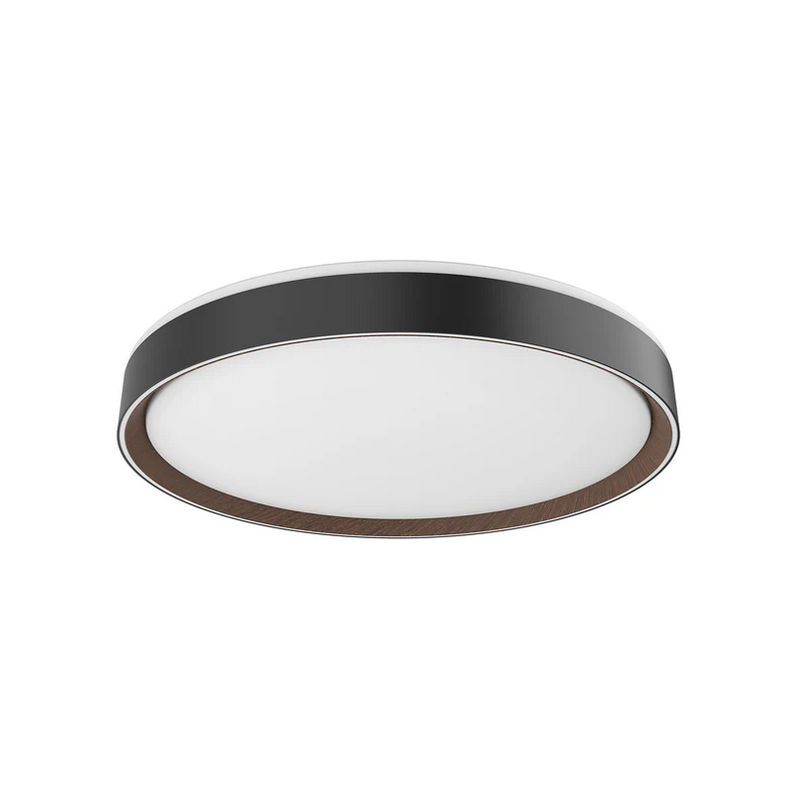 Kuzco FM43920-5CCT Essex 1-lt 20" LED Flush Mount, 5CCT Selectable - Black/Walnut