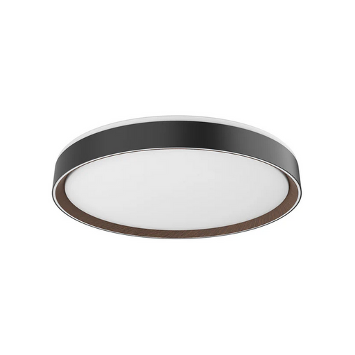 Kuzco FM43920-5CCT Essex 1-lt 20" LED Flush Mount, 5CCT Selectable - Black/Walnut