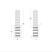 Schonbek Beyond BWS60518 Kemberly 18" Tall LED Wall Sconce, 4CCT Selectable