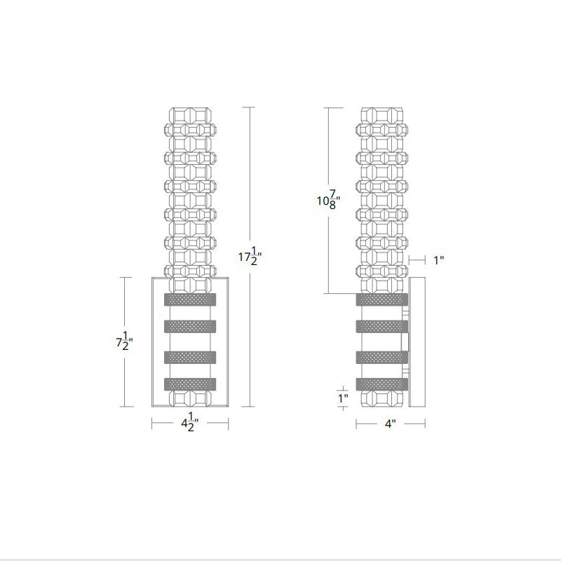 Schonbek Beyond BWS60518 Kemberly 18" Tall LED Wall Sconce, 4CCT Selectable