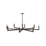 Hinkley 45049 Ezra 8-lt 50" LED Chandelier - Black Oxide