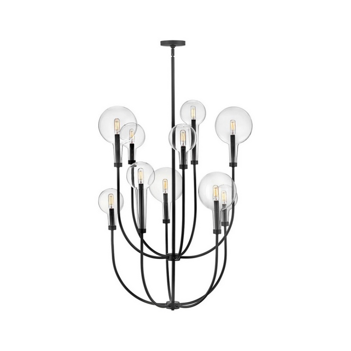 Hinkley 30527 Alchemy 10-lt 30" LED Chandelier - Black