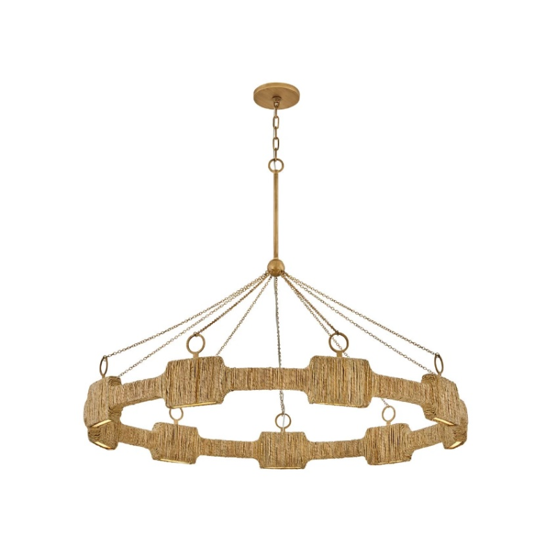Hinkley 34108 Raffi 9-lt 48" LED Chandelier - Burnished Gold