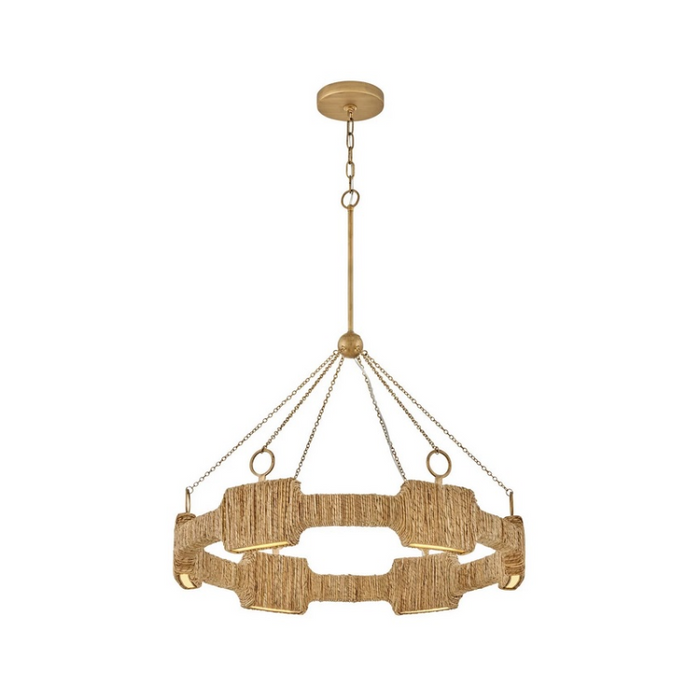 Hinkley 34106 Raffi 6-lt 30" LED Chandelier - Burnished Gold