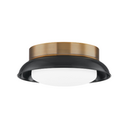 Troy C2014 Arnie 2-lt 14" Flush Mount - Patina Brass/Black