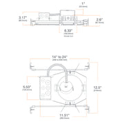 DMF C Series 6" LED Round New Construction Downlight, 2000lm