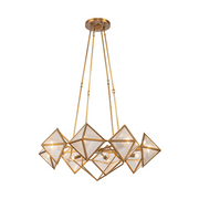 Alora CH332830 Cairo 8-lt 30" Chandelier - Vintage Brass