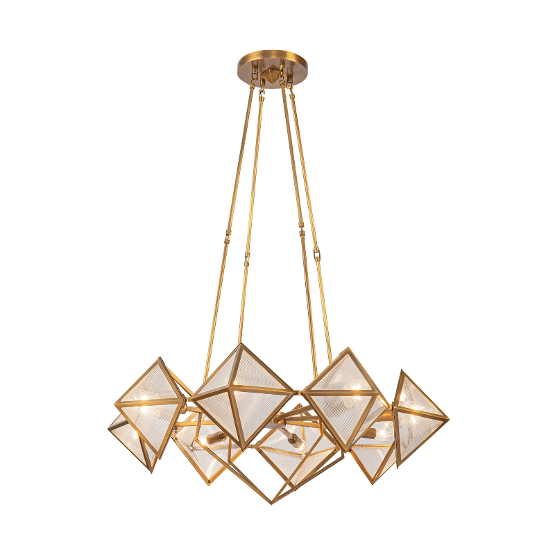 Alora CH332830 Cairo 8-lt 30" Chandelier - Vintage Brass