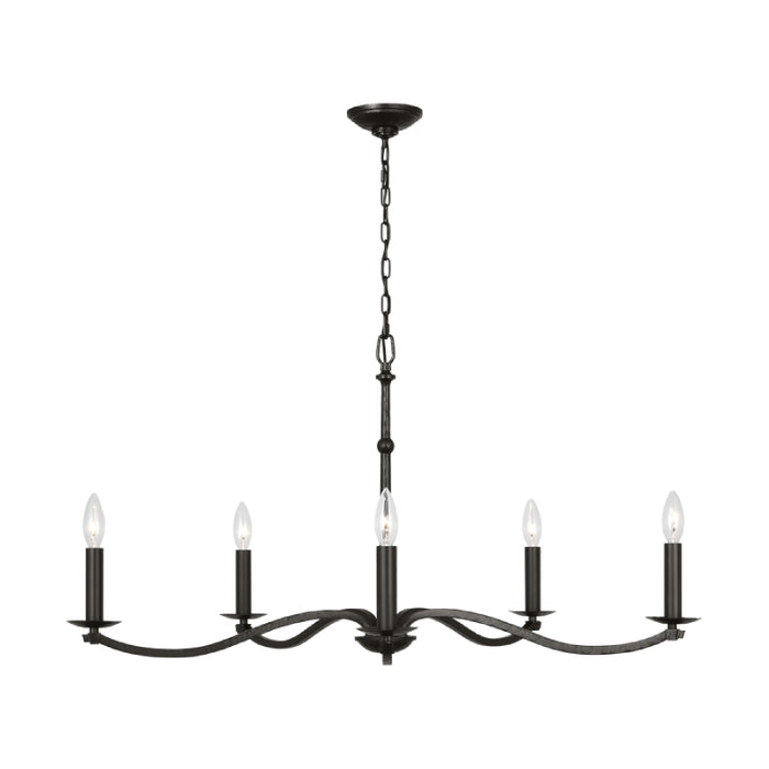 Visual Comfort CC1755 Wellen 5-lt 36" Large Chandelier