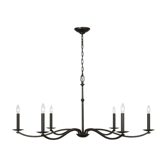 Visual Comfort CC1766 Wellen 6-lt 48" Extra Large Chandelier