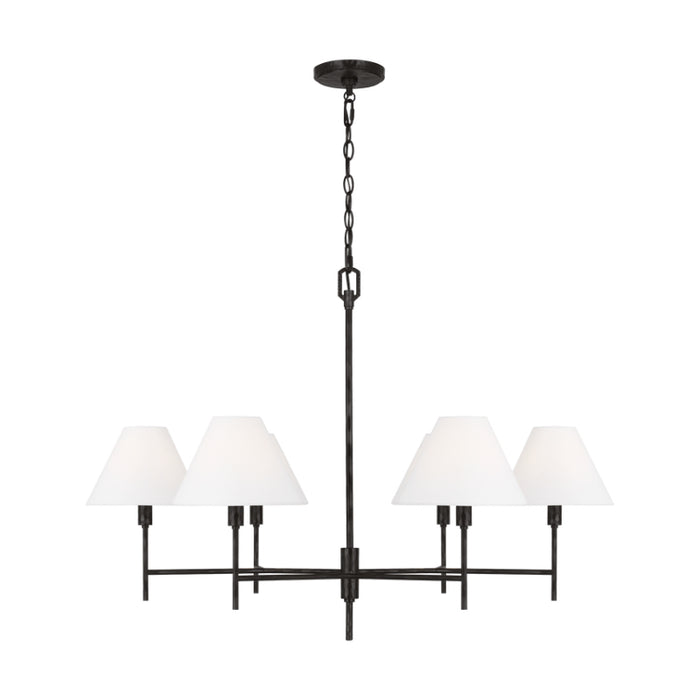 Visual Comfort CC1776 Ridgewood 6-lt 36" Large Chandelier - Aged Iron