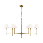 Visual Comfort CC1786 Ridgewood 6-lt 48" Extra Large Chandelier - Burnished Brass