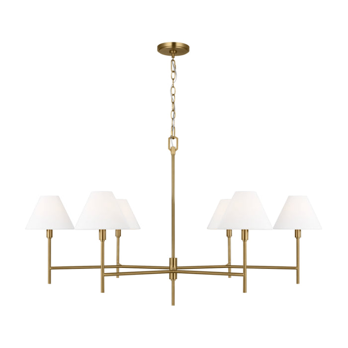 Visual Comfort CC1786 Ridgewood 6-lt 48" Extra Large Chandelier - Burnished Brass
