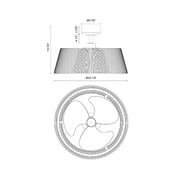 Kuzco CF41424 Isla 24" Ceiling Fan with LED Light Kit