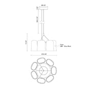 Kuzco CH21120 Bell 7-lt 19" LED Chandelier