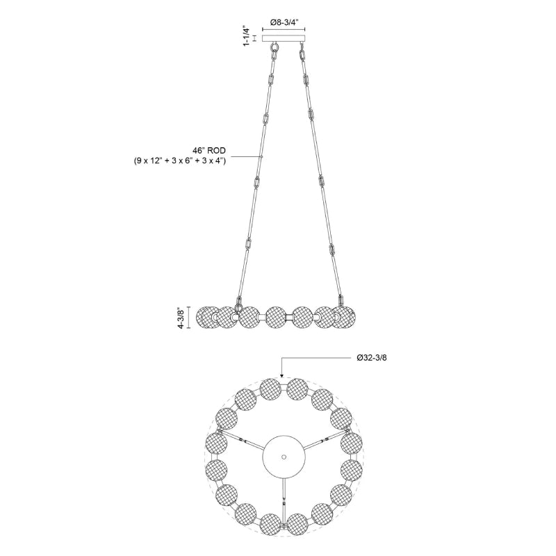 Alora CH321032-UNV-010 Marni 32" LED Chandelier