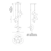 Kuzco CH65127 Scorpio 3-lt 27" LED Chandelier