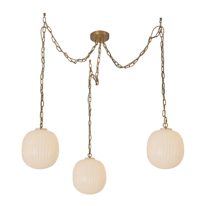 Alora Mood MP579712 Cherise 3-lt 12" Multi Pendant - Brushed Gold