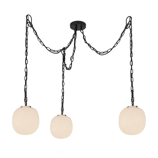 Alora Mood MP579712 Cherise 3-lt 12" Multi Pendant - Matte Black