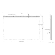 Paris Mirror Chic Rectangle 70" x 45" LED Lighted Mirror, 3CCT Selectable