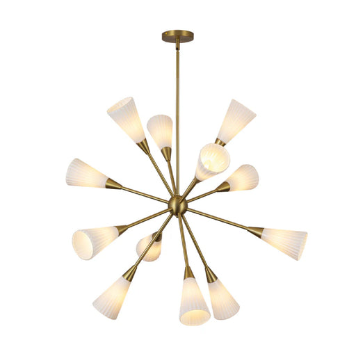 Alora Mood CH462039 Cosmo 12-lt 39" Chandelier - Brushed Gold