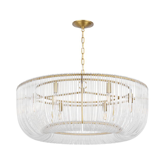 Visual Comfort CP1466 Pierce 6-lt 36" Large Pendant - Burnished Brass
