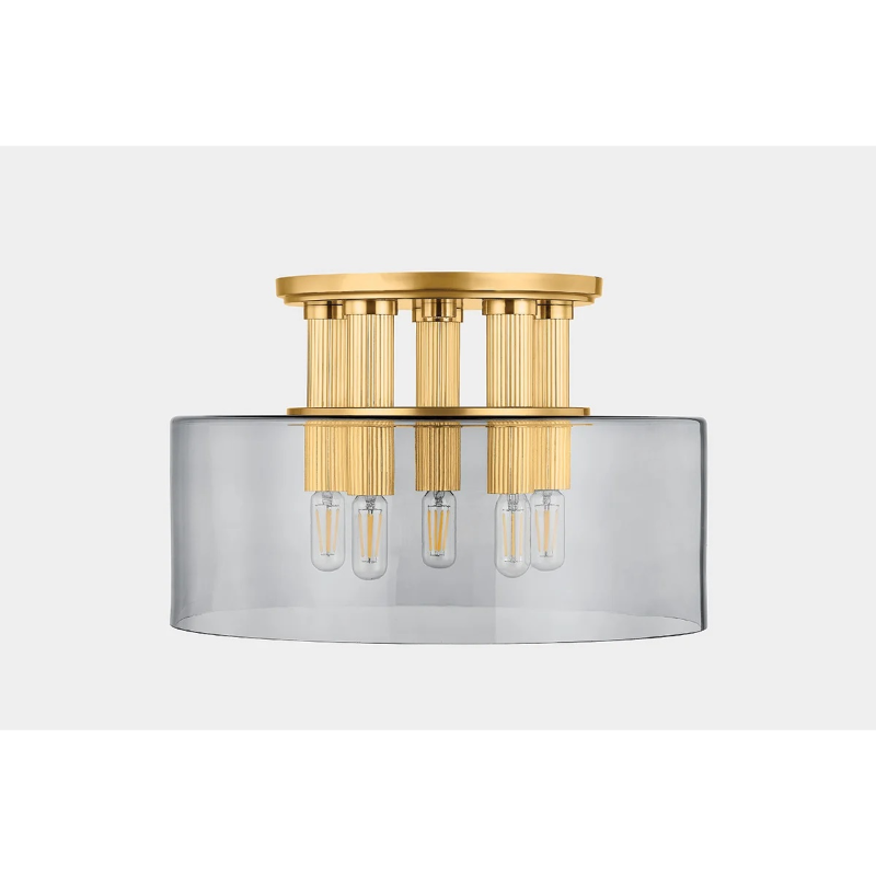 Hudson Valley 5135 Crystler 5-lt 15" Flush Mount